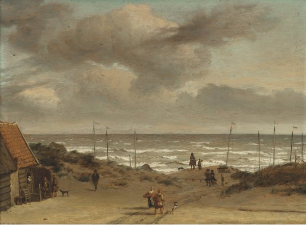 Main Product Photo of View from the Dunes out to Sea Painting by Adriaen Van De Velde