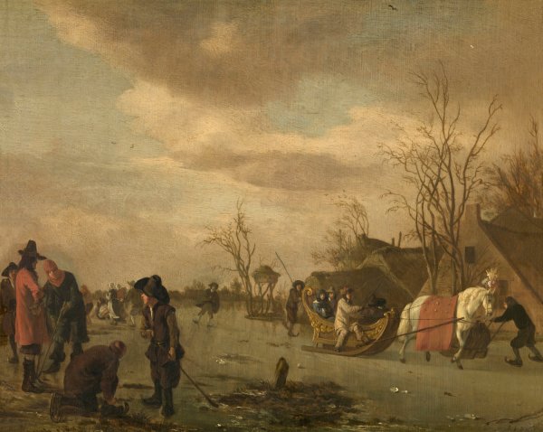 Main Product Photo of Winter Pleasures  Painting by Adriaen Van De Velde