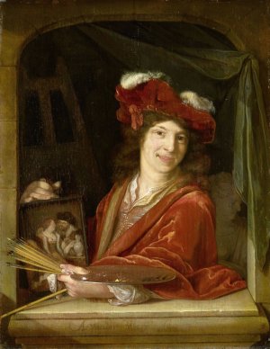 A Young Painter by Adriaen Van Der Werff Oil Painting