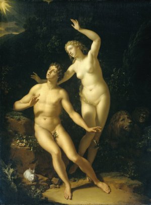 God Holds Adam and Eve Responsible by Adriaen Van Der Werff Oil Painting