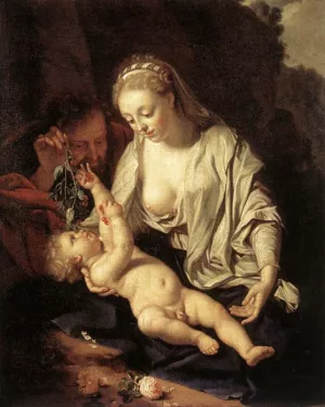 Holy Family painting by Adriaen Van Der Werff