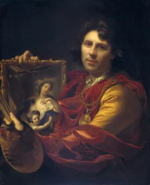 Self-Portrait by Adriaen Van Der Werff - Oil Painting Reproduction