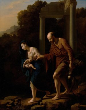 The Flight into Egypt by Adriaen Van Der Werff Oil Painting