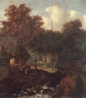 End of Village by Adriaen Van Everdingen Oil Painting