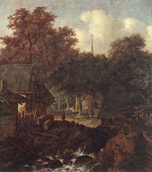 Main Product Photo of End of Village Painting by Adriaen Van Everdingen