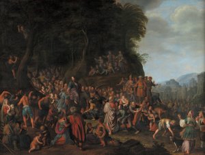 Christ's Entry into Jerusalem by Adriaen Van Nieulandt Oil Painting