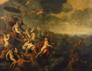 Galatea and Acis by Adriaen Van Nieulandt Oil Painting
