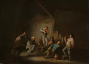 Dancing Couple by Adriaen Van Ostade Oil Painting
