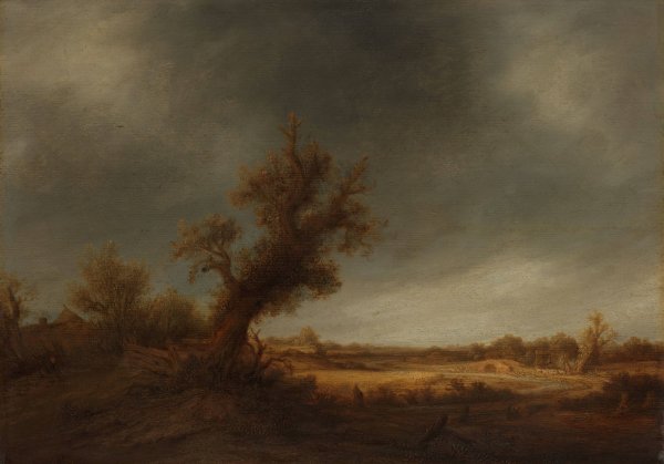 Landscape with an old oak  by Adriaen Van Ostade - Hand-Painted Oil Painting Reproduction