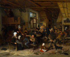 Peasant Inn by Adriaen Van Ostade Oil Painting