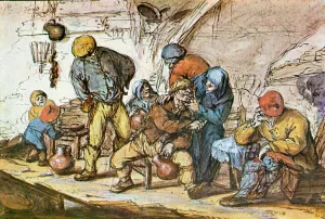 Scene in the Tavern Oil painting by Adriaen Van Ostade