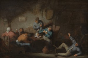 Tavern Scene by Adriaen Van Ostade Oil Painting