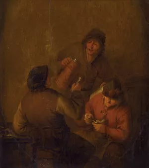 Tavern Scene by Adriaen Van Ostade Oil Painting
