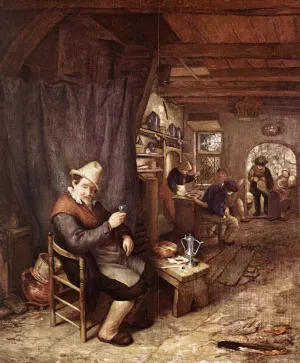 The Drinker by Adriaen Van Ostade Oil Painting