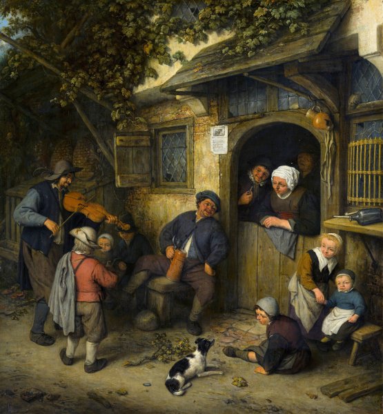 The Fiddler  by Adriaen Van Ostade - Hand-Painted Oil Painting Reproduction