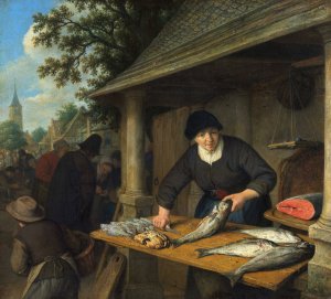 The Fishwife by Adriaen Van Ostade Oil Painting