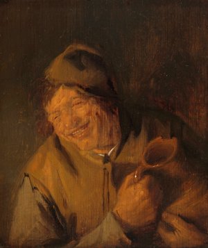 The Merry Peasant by Adriaen Van Ostade Oil Painting