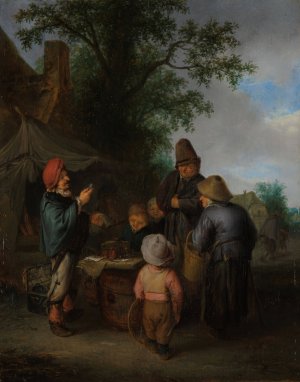The Quacksalver by Adriaen Van Ostade Oil Painting