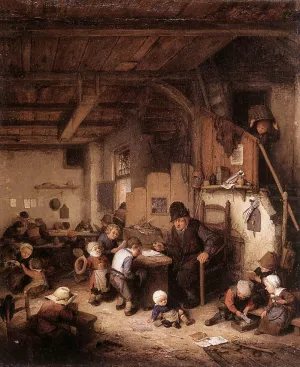 The School Master by Adriaen Van Ostade Oil Painting