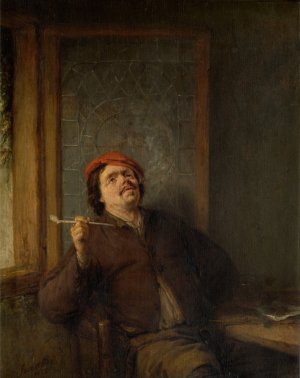 The Smoker by Adriaen Van Ostade Oil Painting