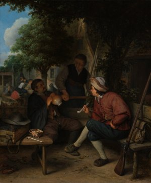 Travellers at Rest by Adriaen Van Ostade Oil Painting