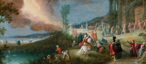 Offering scene by Adriaen Van Stalbemt Oil Painting