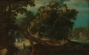 Shooters in a Forest Glade by Adriaen Van Stalbemt Oil Painting