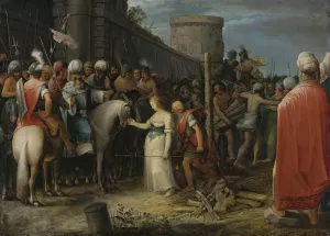 Tamar Being Led To The Stake Oil painting by Adriaen Van Stalbemt