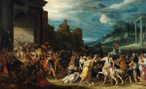 The Horatii Entering Rome by Adriaen Van Stalbemt Oil Painting