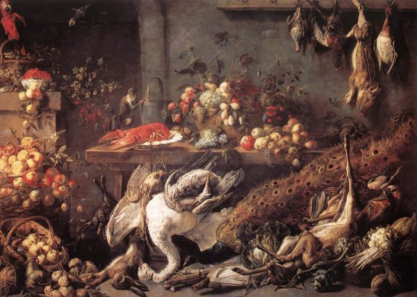 Main Product Photo of The Pantry Painting by Adriaen Van Utrecht