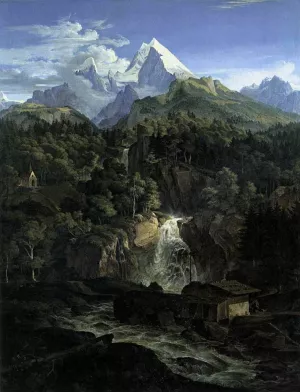 The Watzman Oil painting by Adrian Ludwig Richter