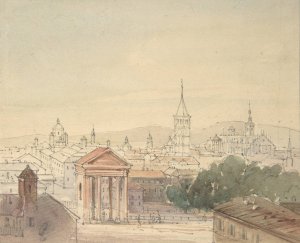 View of Milan by Adrian Ludwig Richter Oil Painting
