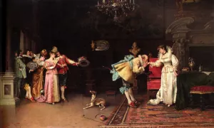 Old Fashioned Gallantry by Adriano Cecchi Oil Painting
