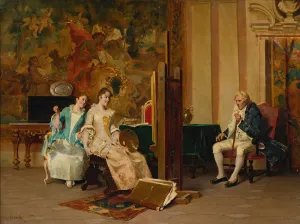 The Portrait Painter by Adriano Cecchi Oil Painting