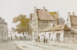Gezicht te 's-Gravenhage by Adrianus Eversen Oil Painting
