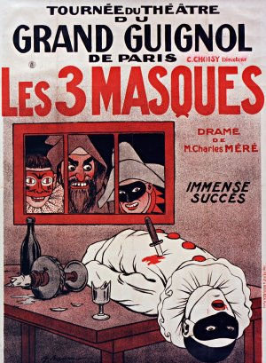 Les 3 Masques by Adrien Barrere Oil Painting
