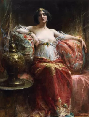 The Sultan's Favorite Oil painting by Adrien Henri Tanoux