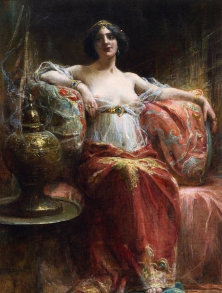 The Sultan's Favorite by Adrien Henri Tanoux - Hand-Painted Oil Painting Reproduction