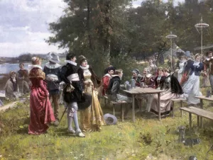 May Day Oil painting by Adrien Moreau