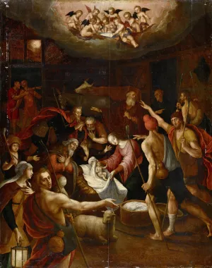 Adoration of the Shepherds by Aegidius Sadeler Ii Oil Painting