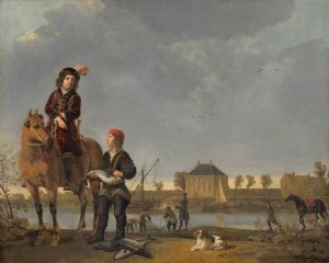 Equestrian Portrait of Pieter de Roovere by Aelbert Cuyp Oil Painting