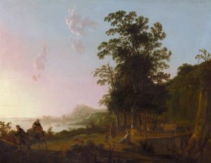 Landscape with the Flight into Egypt by Aelbert Cuyp Oil Painting