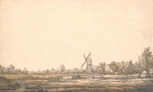 Landskab med en molle by Aelbert Cuyp Oil Painting