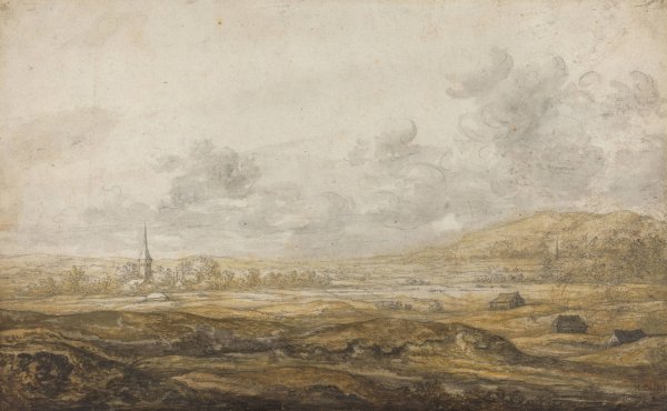 Main Product Photo of Panoramic Landscape along the Rhine  Painting by Aelbert Cuyp