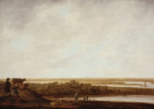Panoramic Landscape with Shepherds by Aelbert Cuyp Oil Painting