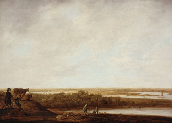Main Product Photo of Panoramic Landscape with Shepherds  Painting by Aelbert Cuyp