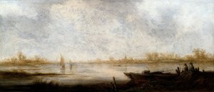 River Landscape by Aelbert Cuyp Oil Painting