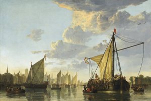 The Maas at Dordrecht by Aelbert Cuyp Oil Painting