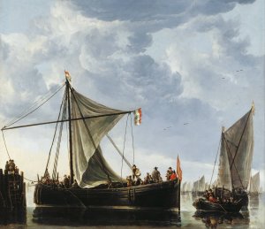 The Passage Boat by Aelbert Cuyp Oil Painting