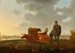 Weide am Fluss by Aelbert Cuyp Oil Painting